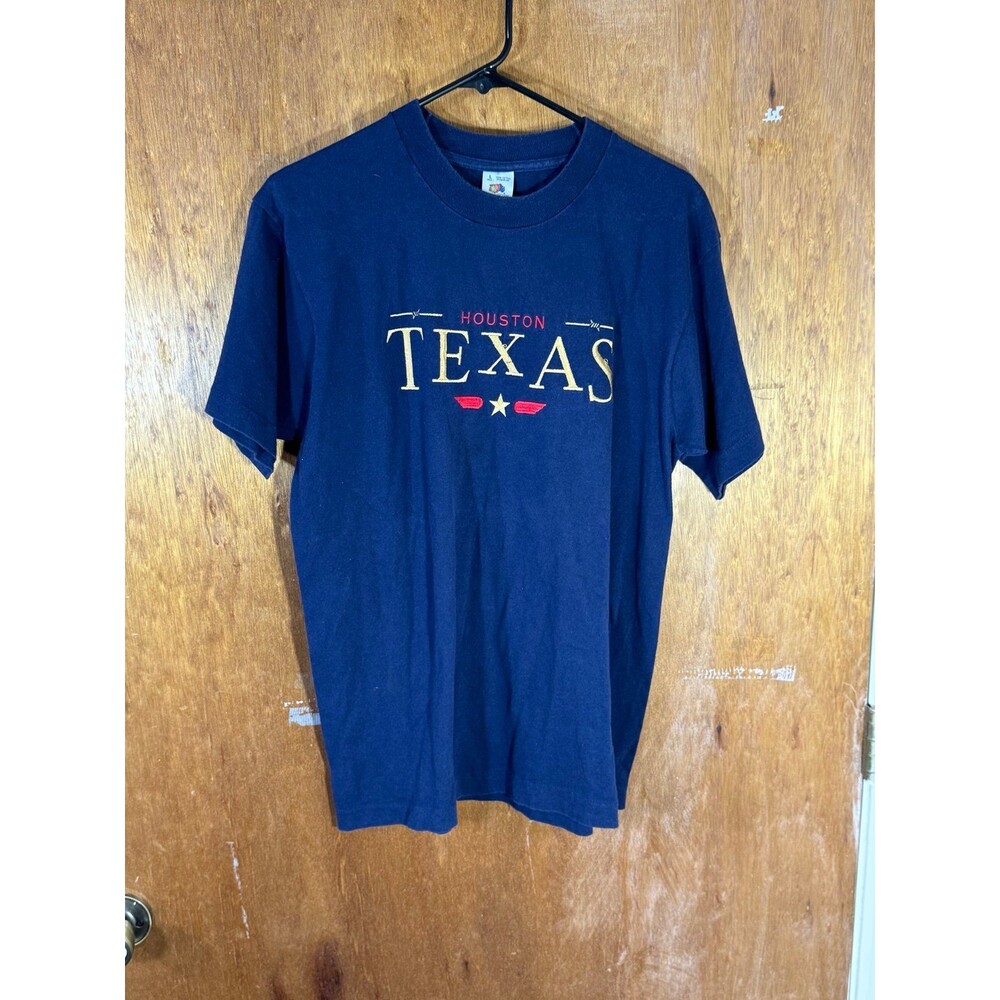 Vintage Houston Texas Fruit‎ Of The Loom Shirt Large L USA
